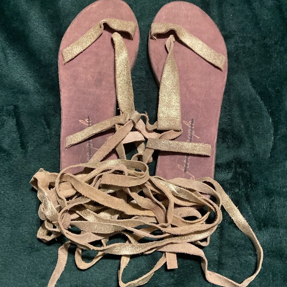 Free People Delilah Wrap/Lace up Gladiator Sandals Size 39 - Picture 2 of 12